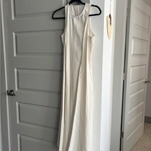 Mango Cream Sleeveless Maxi Dress